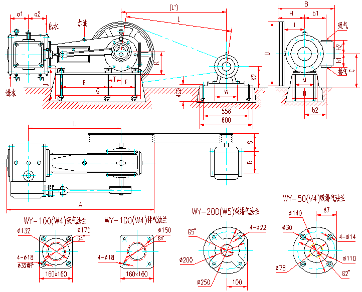 WY-50(V5)WY-100(W4)WY-200(W5)(f)ʽձðbߴD